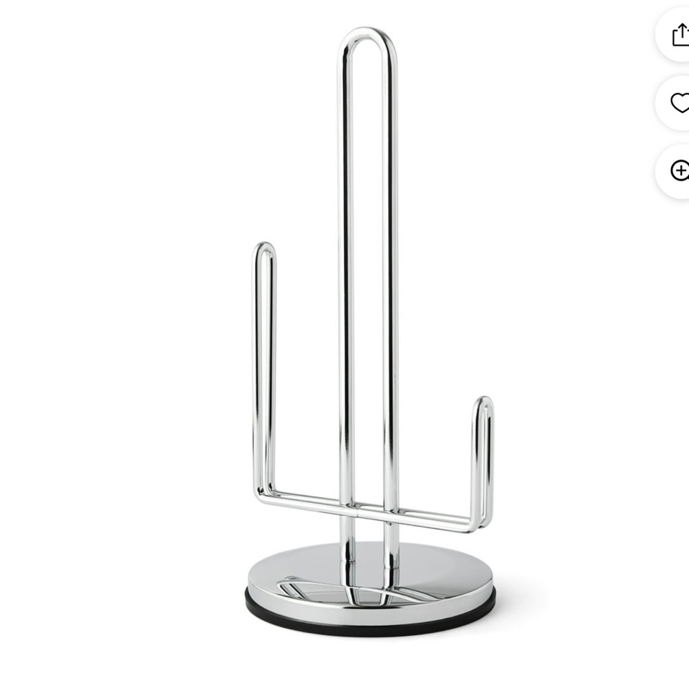 Mainstays Paper Towel Holder with Non-Slip Base, Stainless Steel
